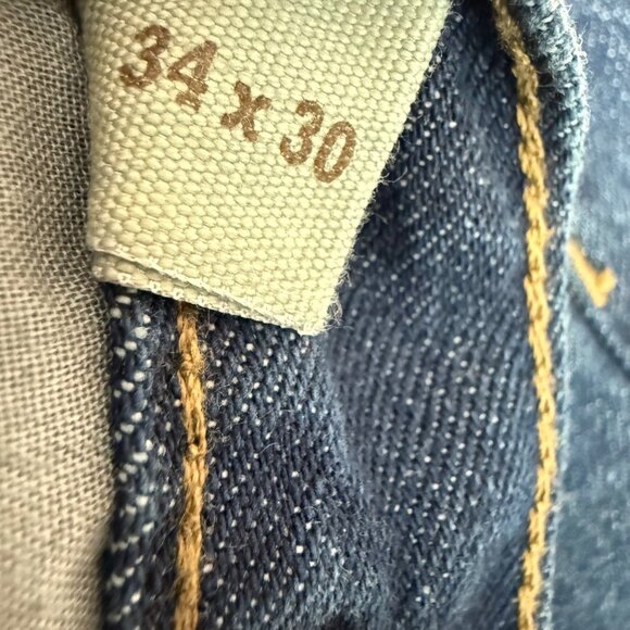 Ruff Hewn Mens 34x30 Classic Blue Denim Relaxed Fit Jeans - Picture 5 of 9